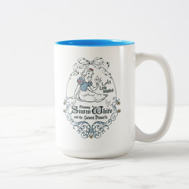 Snow White | Lovely Little Songbird Two-Tone Coffee Mug (Right)