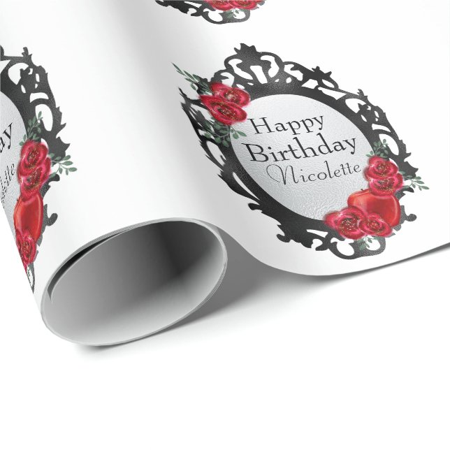 Snow White Magic Mirror and Apple Wrapping Paper (Roll Corner)