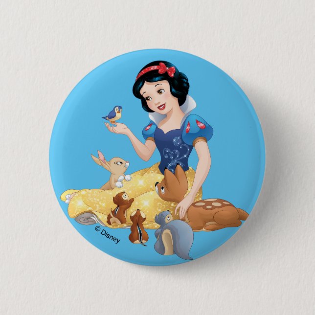 Snow White | Make Time For Buddies Pinback Button (Front)