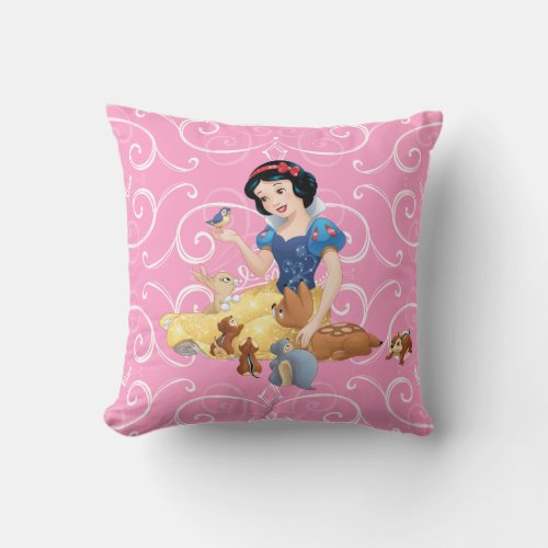 Snow White  Make Time For Buddies Throw Pillow