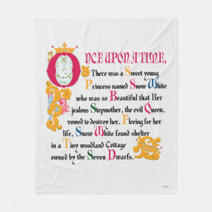 Snow White   Once Upon A Time Fleece Blanket