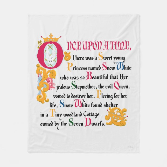 Snow White | Once Upon A Time Fleece Blanket (Front)