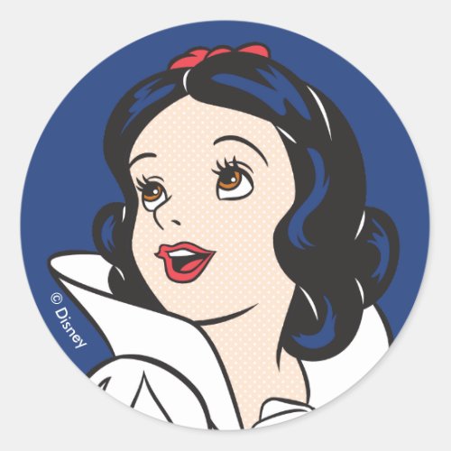 Snow White  One Bite Classic Round Sticker