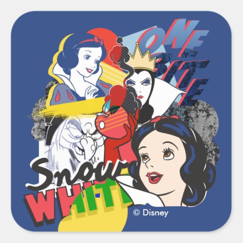 Snow White  One Bite Square Sticker