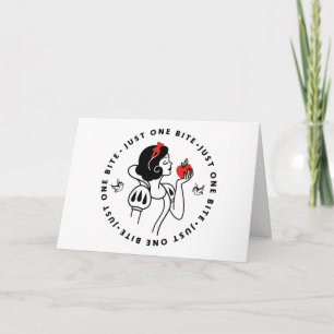 Snow White Outline Graphic "Just One Bite" Card