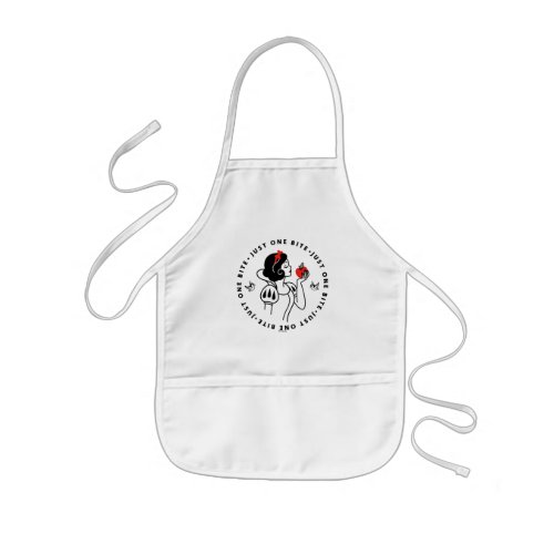 Snow White Outline Graphic Just One Bite Kids Apron