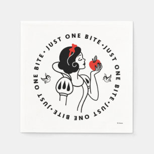 Snow White Outline Graphic "Just One Bite" Napkins