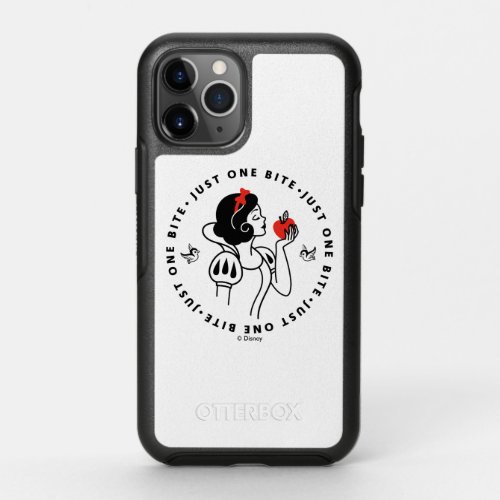 Snow White Outline Graphic Just One Bite OtterBox Symmetry iPhone 11 Pro Case