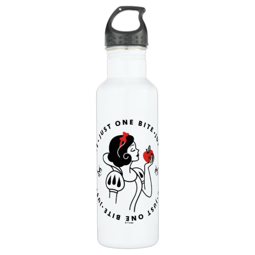 Snow White Outline Graphic Just One Bite Stainless Steel Water Bottle