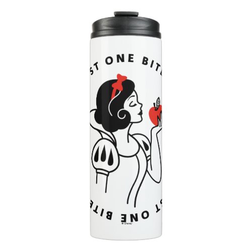 Snow White Outline Graphic Just One Bite Thermal Tumbler