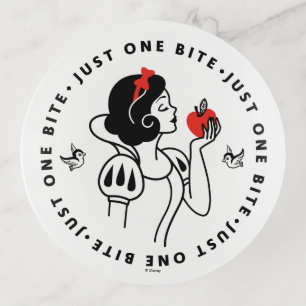 Snow White Outline Graphic "Just One Bite" Trinket Tray