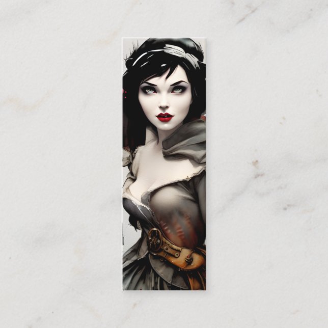 Snow White Portrait Graphic Calling Card (Front)