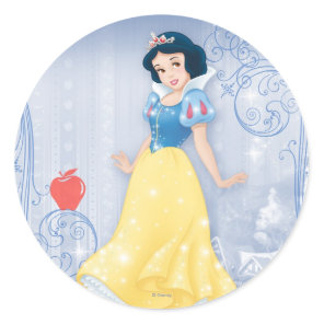 Snow White Princess Classic Round Sticker