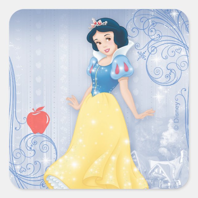 Snow White Princess Square Sticker (Front)