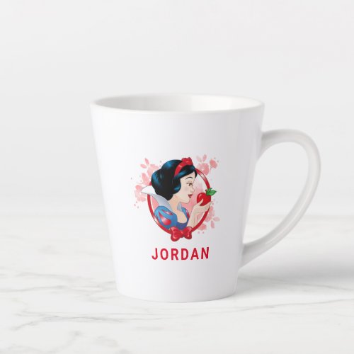 Snow White  Red Apple And Bow Latte Mug