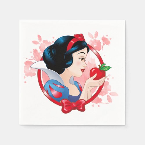 Snow White  Red Apple And Bow Napkins