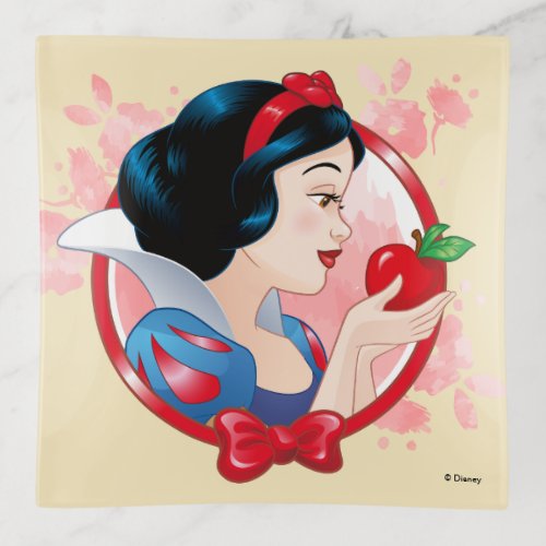 Snow White  Red Apple And Bow Trinket Tray