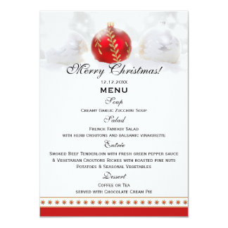 christmas menu card template