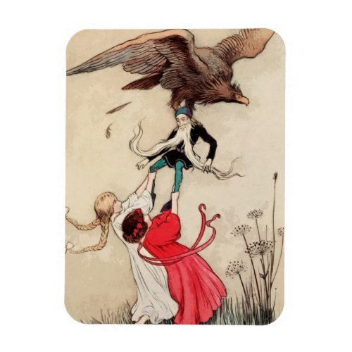 Snow White  Rose Red Princess Vintage Fairy Tale Magnet