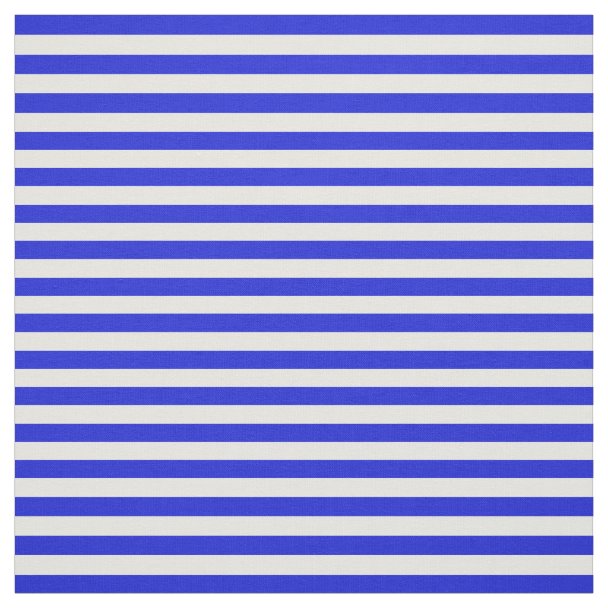Blue and White Striped Fabric | Zazzle