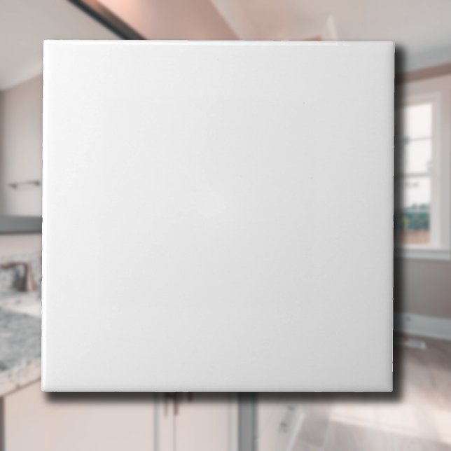 Snow White Solid Color | Classic Elegant Ceramic Tile (Creator Uploaded)