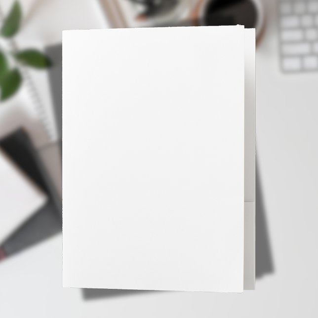 Snow White Solid Color | Minimalist  Pocket Folder (Creator Uploaded)