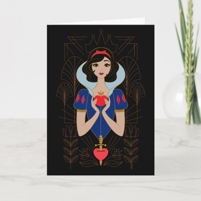 Snow White Stylized Character Badge Card (Front)