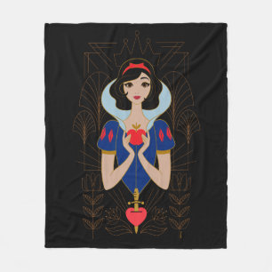 Snow White Stylized Character Badge Fleece Blanket