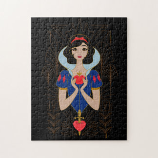 Snow White Stylized Character Badge Jigsaw Puzzle