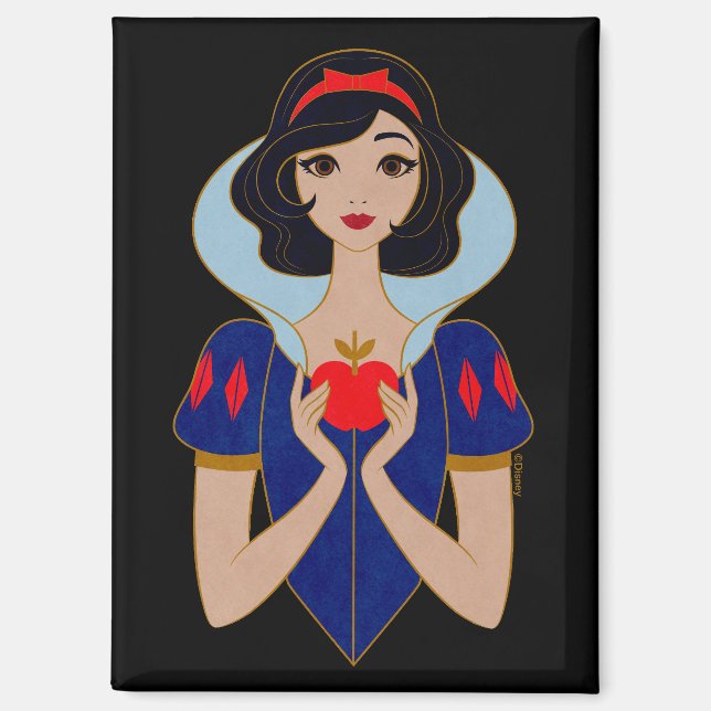 Snow White Stylized Character Badge Magnet (Front)