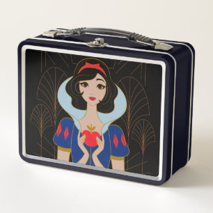 Snow White Stylized Character Badge Metal Lunch Box