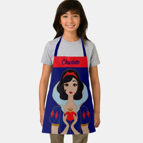 Snow White Stylized Character Badge Personalized Apron