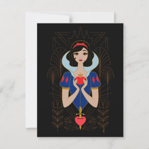 Snow White Stylized Character Badge Postcard