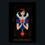 Snow White Stylized Character Badge Poster<br><div class="desc">Disney Princess | Check out this beautiful stylized character badge of Snow White holding a red apple!</div>