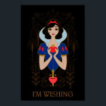 Snow White Stylized Character Badge Poster<br><div class="desc">Disney Princess | Check out this beautiful stylized character badge of Snow White holding a red apple!</div>