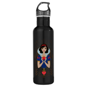 Snow White Stylized Character Badge Stainless Steel Water Bottle