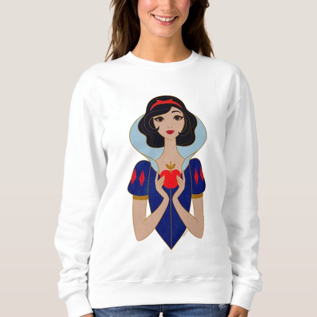 Snow White Stylized Character Badge Sweatshirt (Front)