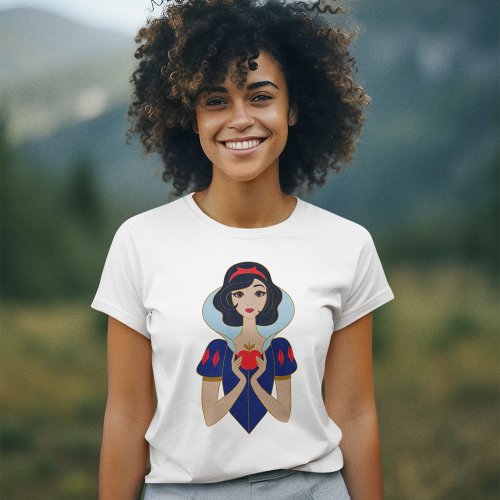 Snow White Stylized Character Badge T_Shirt