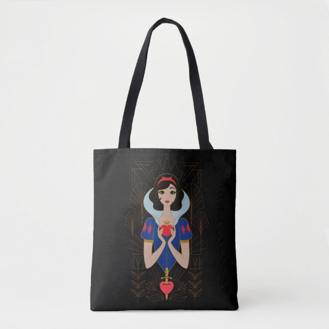Snow White Stylized Character Badge Tote Bag (Front)