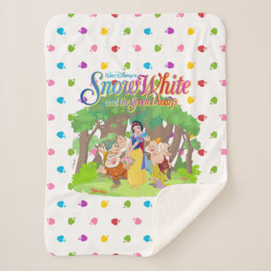 Snow White & the Seven Dwarfs   Wishes Come True Sherpa Blanket