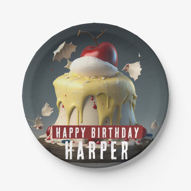 Snow White themed Birthday Paper Plates (Front)