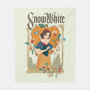 Snow White Vintage Decorative Graphic Fleece Blanket