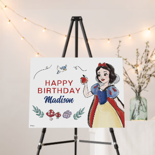 Snow White Watercolor Birthday Foam Board