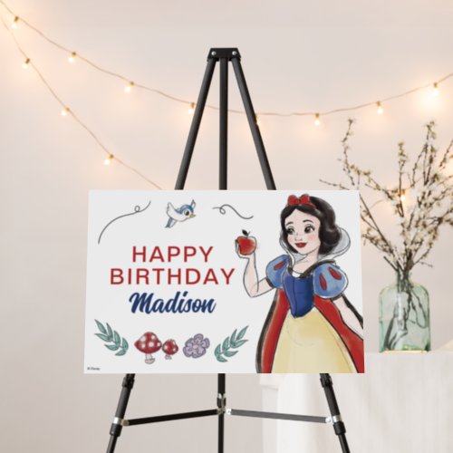 Snow White  Watercolor Birthday Foam Board