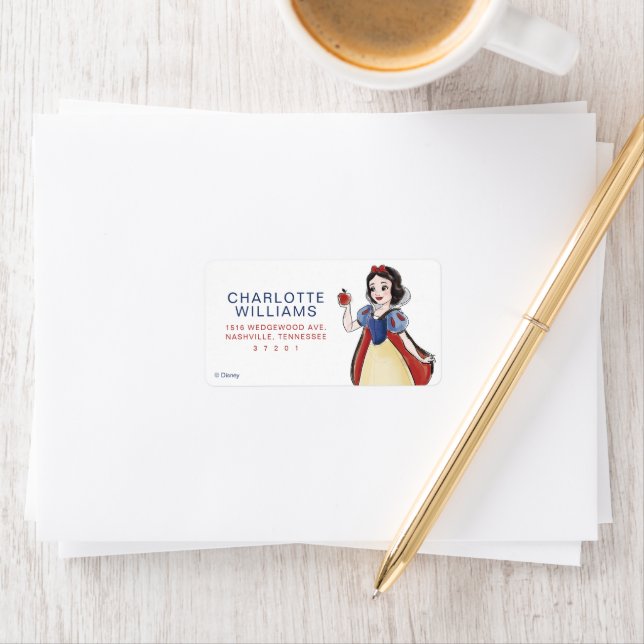 Snow White | Watercolor Birthday Label (Insitu)