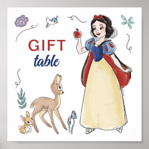 Snow White Watercolor Birthday Poster
