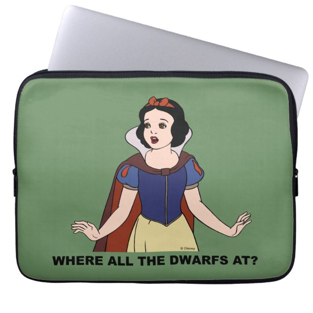 Snow White | Where all the Dwarfs at? Laptop Sleeve (Front)