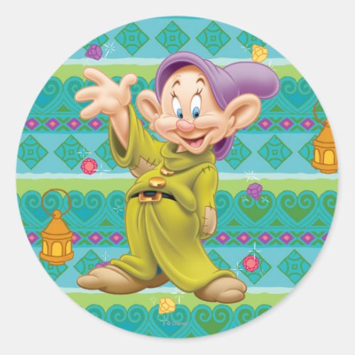 Snow Whites Dopey Classic Round Sticker