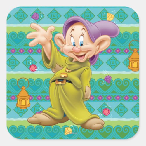 Snow Whites Dopey Square Sticker