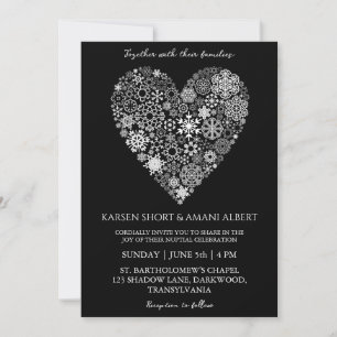 snow winter wonderland wedding invitations